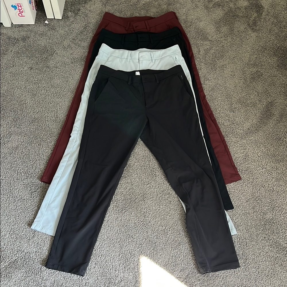 Set of 4 CRZ YOGA Men's All Day Comfy Golf Pants - 32x32